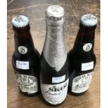 Three bottles of Silver Jubilee beer one limited edition SKOL hand signed by head brewer and two