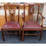 A matched set of fourteen Chippendale style mahogany dining chairs, early to mid 20th Century,