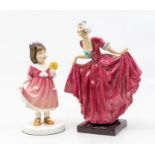 Two Royal Doulton lady figures including Delight and Special Treat