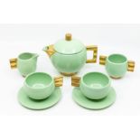 A modern Carlton ware tea for two set in Art Deco style