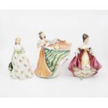 Three Royal Doulton ladies including Southern Belle, Carolyn and Ann