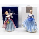 Two Royal Doulton lady figures including Melissa and Amy (in box only), with certificates