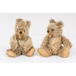 Two mid 20th century teddy bears, no marks