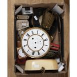 Box of assorted clock movements, AF