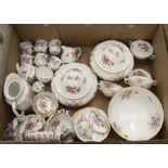 A collection of Royal Crown Derby Posie pattern wares including tea set, tureens etc