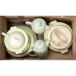 1930s green and cream Royal Doulton dinner service.