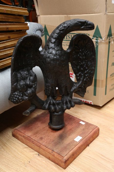 An eagle cast iron printing weight press, circa 1840