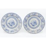 Two Yorkshire pottery plates Swinton Yorks