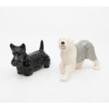 Beswick Scottie dog (AF-0 with Beswick Old English Sheepdog