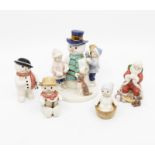 A collection of Royal Copenhagen china to include: Clara and Peter with Snowman no: 550 and four