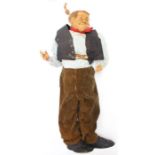Advertising: A Clarks advertising cobbler figure, mostly cloth, in need of some attention, height