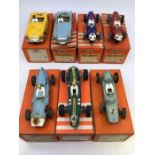 VIP Raceways: A collection of seven boxed VIP Raceways vehicles to comprise: Healey, R65, yellow
