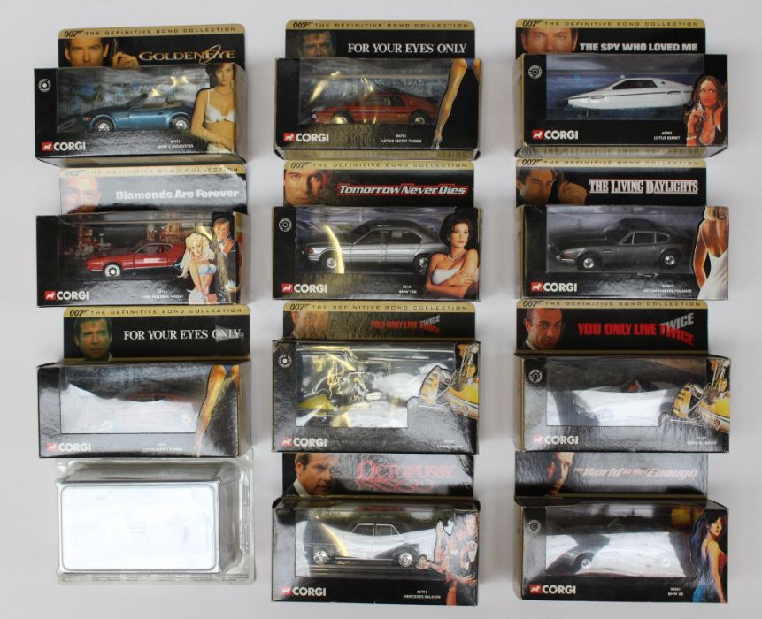 Corgi: A collection of eleven boxed Corgi James Bond 007 vehicles to comprise: 65002, 04701,