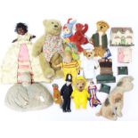 Toys: A collection of assorted toys to include Deans Rag Book dog, Chad Valley telephone cover and