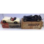 Victory Industries battery operated 1:18 scale MG TF and Triumph TR2. Both in need of attention,