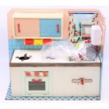 Toys: A collection of assorted toys to include: Michael Seidel, 1960s West Germany tinplate kitchen;