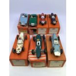 VIP Raceways: A collection of seven boxed VIP Raceways vehicles to comprise: Healey, R65S, light