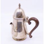 A 20th cent silver queen anne style chocolate pot