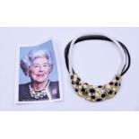 A costume jewellery necklace as worn by Baroness Betty Boothroyd