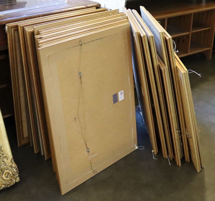 A large collection of picture frames,