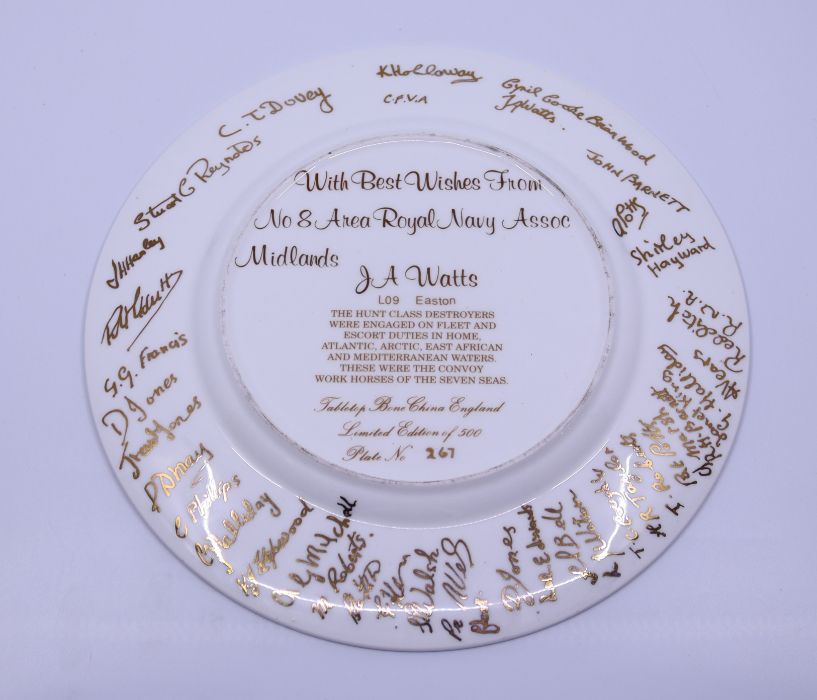 A porcelain plate Commemorating Betty Boothroyd retirement from the First Destoryer Flotilla - Image 3 of 3