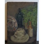 20th century oil on canvas, still life study