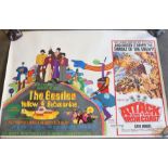 A scarce original Beatles yellow Submarine poster