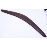 An Australian tribal art a carved  boomerang