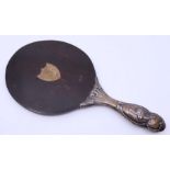 Victorian table tennis racket  The handle is hallmarked as Edwardian silver