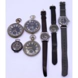 A collection of various military watches