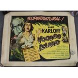 A vintage movie poster 'Boris Karloff-Voodoo Island' (1957)