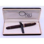 A fine quality 14k gold nib OMAS Fountain pen, cased