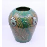 A large Moorcroft vase "peacock" , H: 32cm Condition: Good