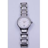 A lady's stainless steel wrist watch
