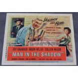 A vintage movie poster 'The Man In The Shadow' (1957) 71 x 56cm