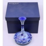 A Moorcroft "cornflower" vase, boxed, H:23cm Condition: Good