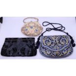Two evening bags  Provenance Property of Baroness Betty Boothroyd