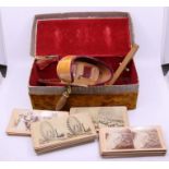 A 19th cent stereoscope and cards