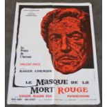 A vintage movie poster 'Le Masque de la Mort Rouge' (1964)
