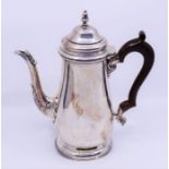 Queen Anne style silver teapot, total gross 580g