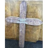 Rare WW1 memorial artefacts of two wooden temporary crosses (one cut down) to 156161  PTE J. H.