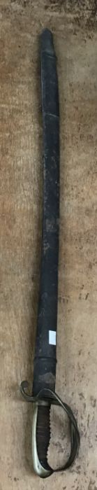 Spanish ‘Fabrica De Toledo’ 1815 pattern or earlier sabre with rare original scabbard. damage to