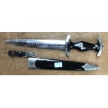 SS Dress Dagger with Scabbard & belt suspension fastening.