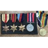 WW1 and WW2 British Medals, WW1 Victory Medal to 493934 Pte H. Field of the 13 Lond R. WW2 group