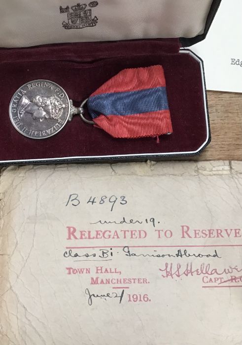 WW1 British War Medal to 202649 Pet E.T. Tonge of the E York R, with his 1916 Relegated  to - Image 3 of 5