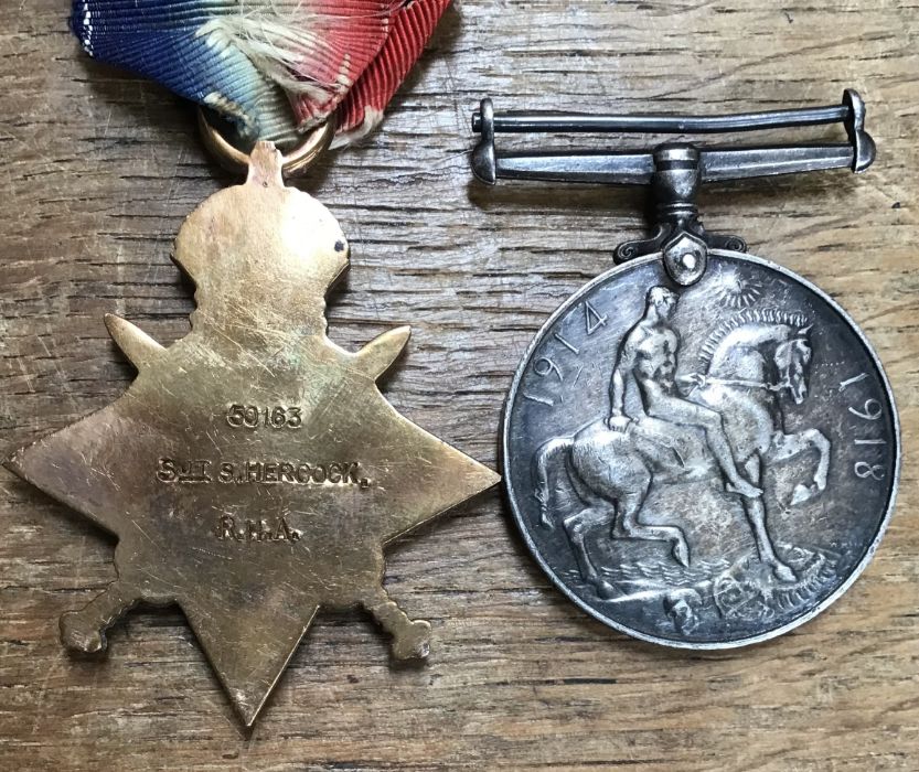 A group of 5 medals from WW1 & WW2, includes  interesting two British WW1 medals of a Aug-Nov 1914 - Image 3 of 3