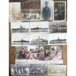 WWI postcards with other military postcards  and others.