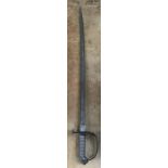 1822 pattern light infantry officers sword acid etched blade. No scabbard.