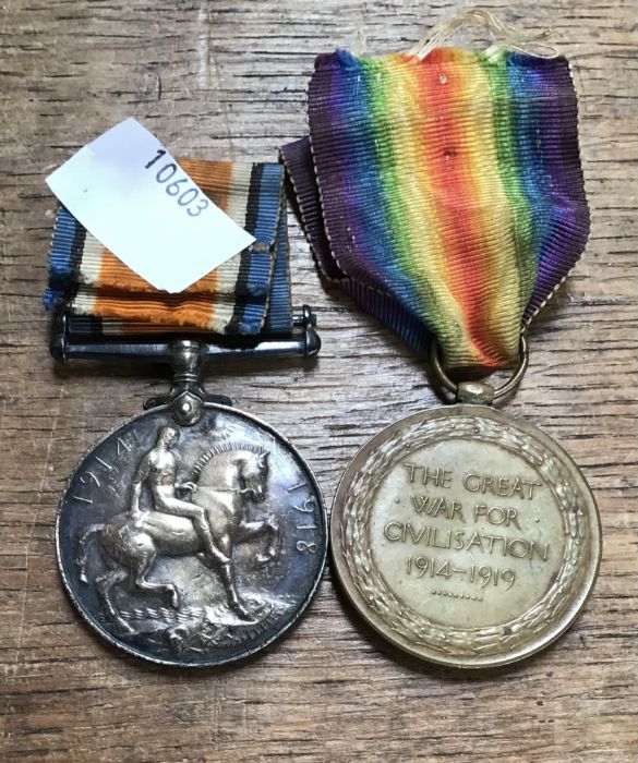 British WW1 War & Victory medals to T4-213703 DVR J. Smith of the A.S.C - Image 2 of 2