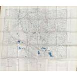 1951 Silk Map of Baghdad & Basra 70cm x 60cm